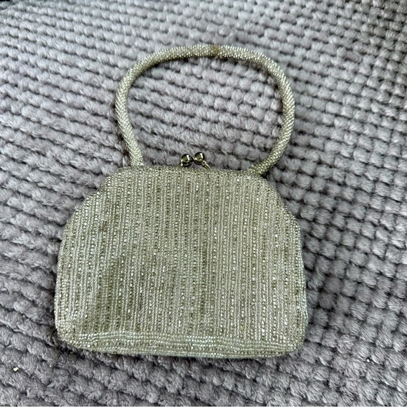 Elegant Silver Beaded Women's Bag - Picture 2 of 5